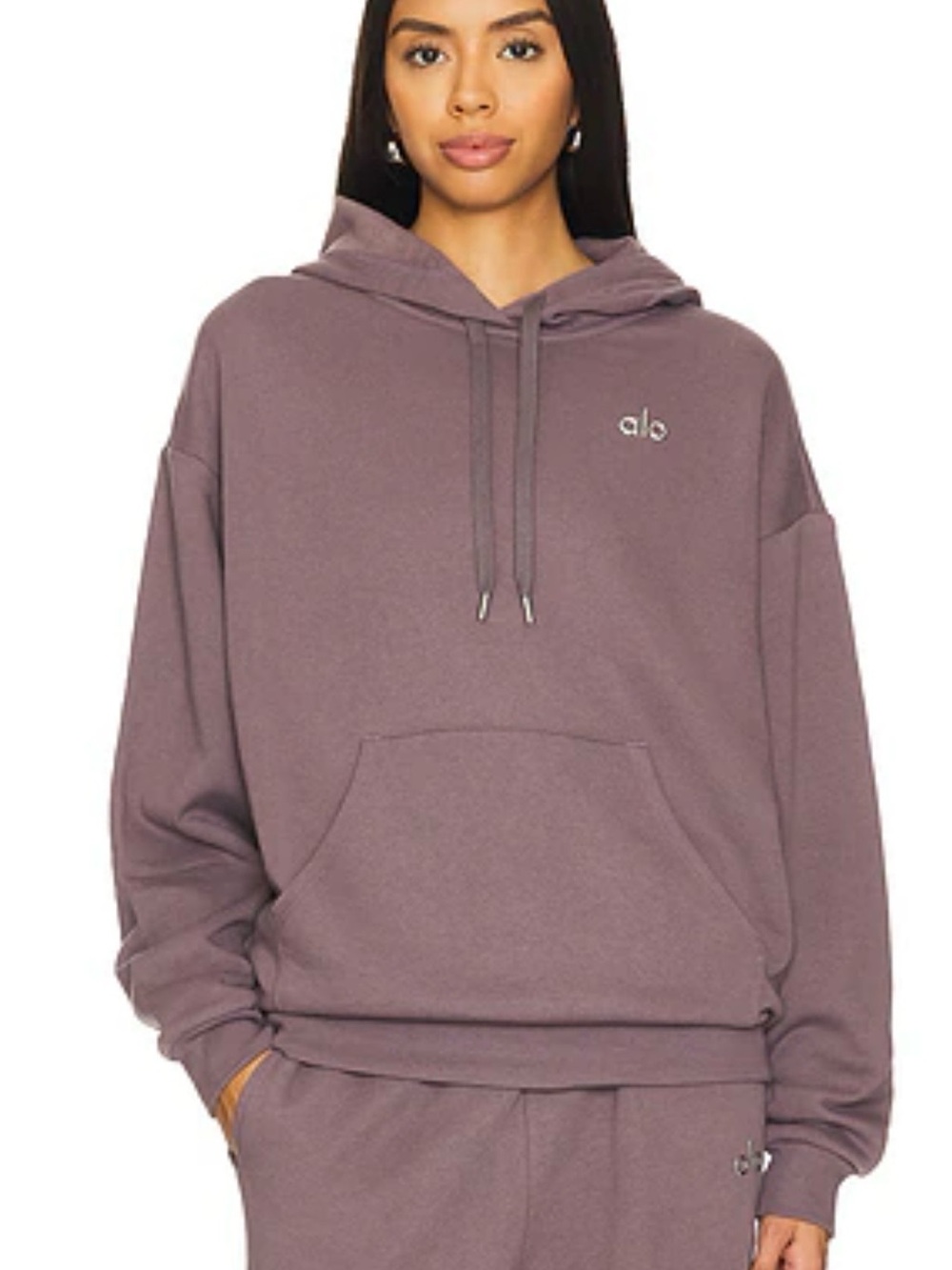 ALO Yoga Pullover Hoodie in Smokey quartz